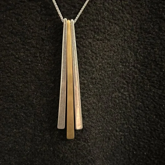 Lucky Brand Mixed Metal Long Necklace NWT - Picture 2 of 5